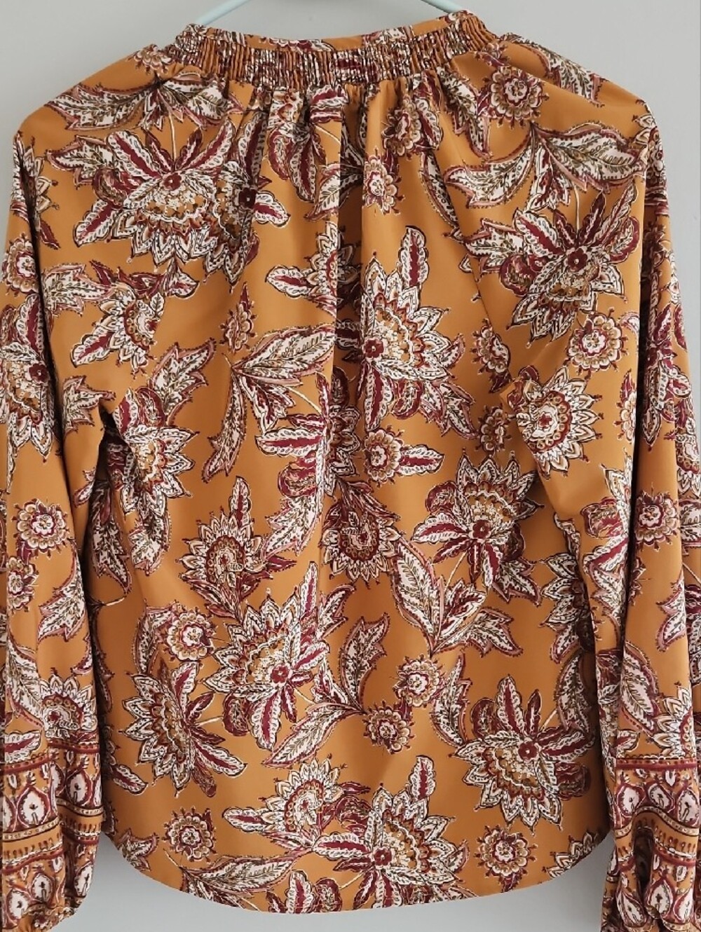 Evereve Tops | Britta Border Blouse Womens Extra Small Marigold Boho - Picture 4 of 6